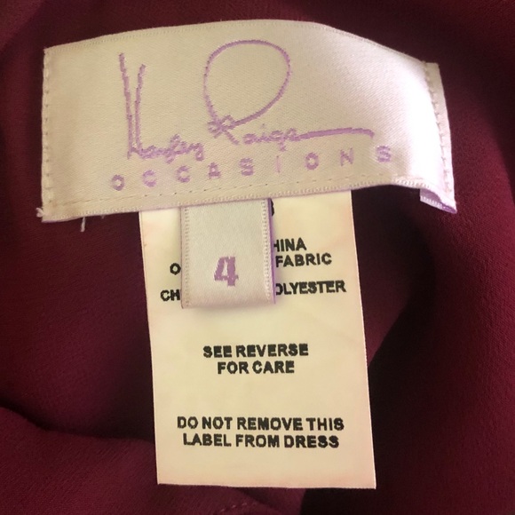 Hayley Paige Occasions Burgundy Bridesmaids Dress - Picture 6 of 7